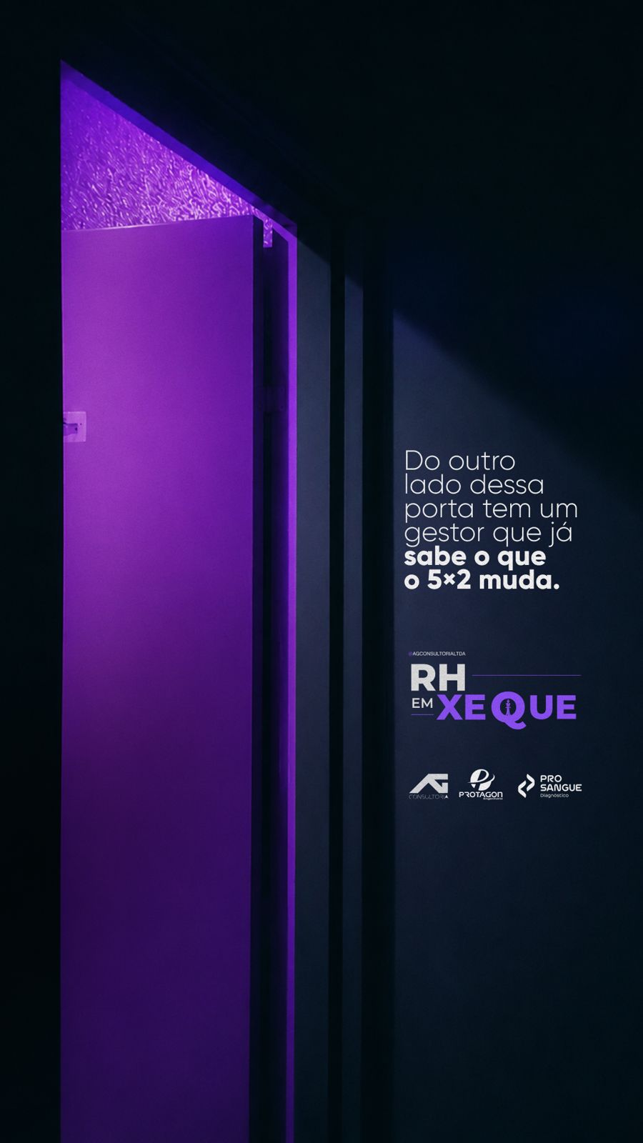 A mesma peça de divulgação no formato vertical de story.